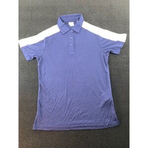 Augusta Sportswear Ladies Blue White Short Sleeve Polo Shirt Size Small Athletic